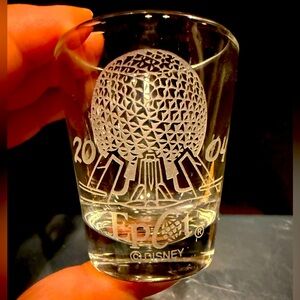 2004 Disney Epcot Etched Shot Glass